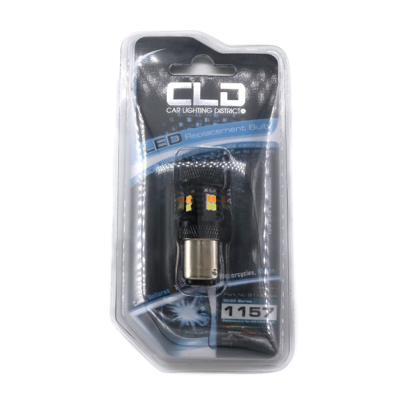 CLD CLDSW1157 - 1157 Amber & White Switchback LED Bulb - SMD 3030 (Sold individually)