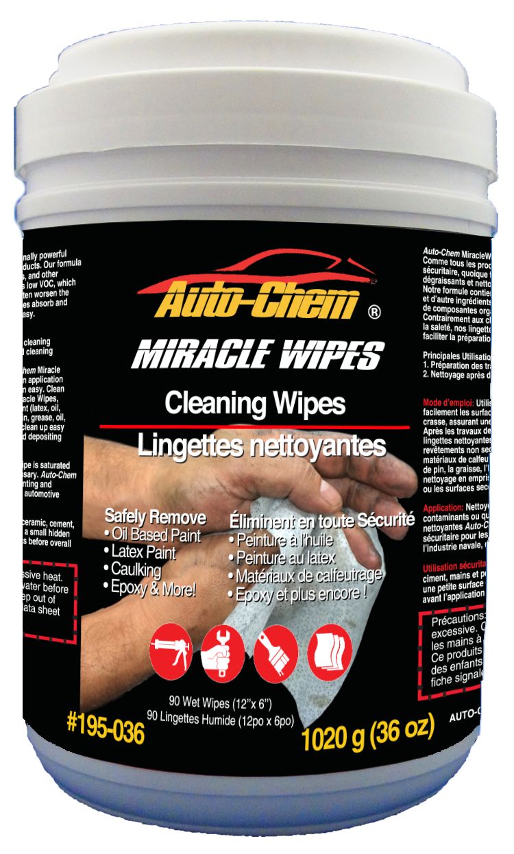 Auto Chem 195-036 - "Miracle Wipes" Cleaning Wipes