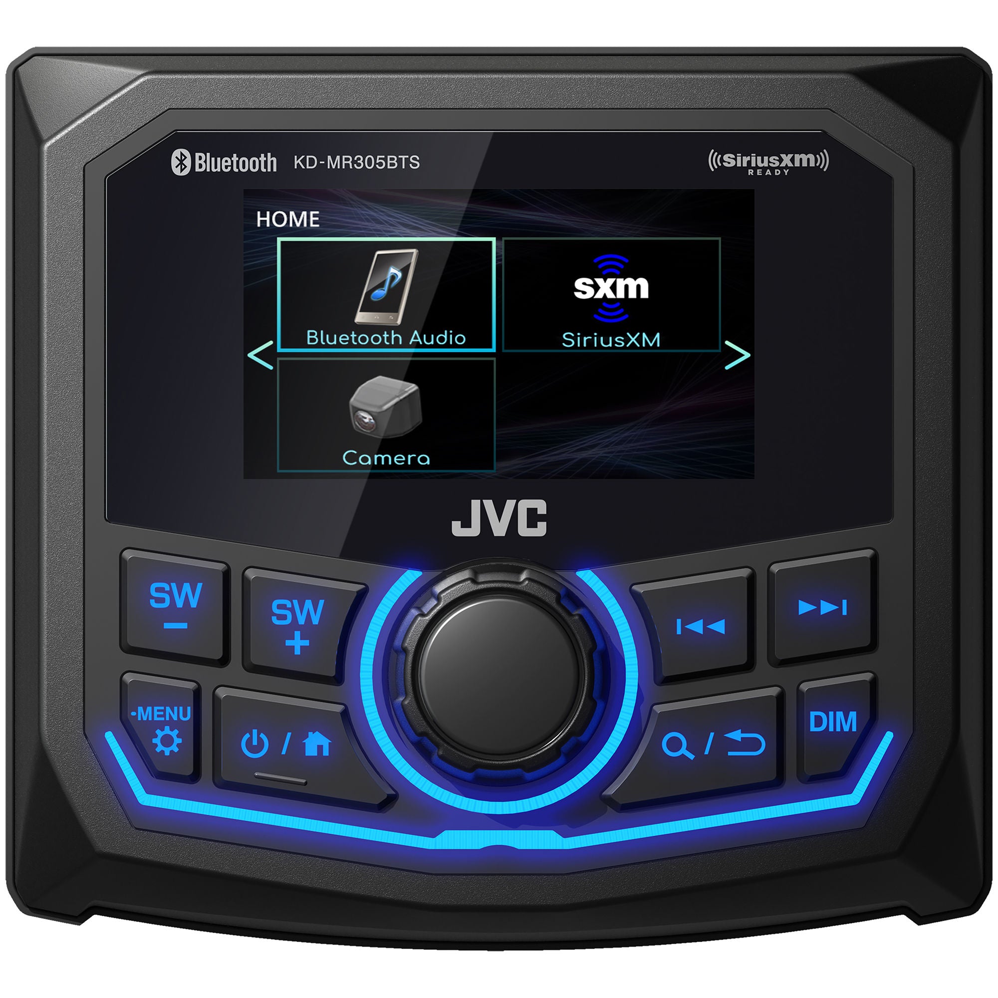 JVC KD-MR305BTS - Marine Digital Media Receiver 2.7" Various Color LCD Display/Bluetooth/CAM Input/Sirius XM/IPX67 (does not play CDs)