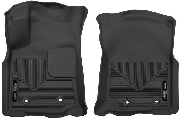 Husky Liners® • 53751 • X-Act Contour • Floor Liners • Black • Front • Toyota Tacoma 18-22