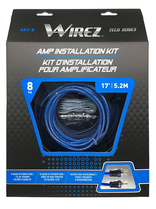 Wirez AKT-8 8 Gauge Amplifier Installation Kit