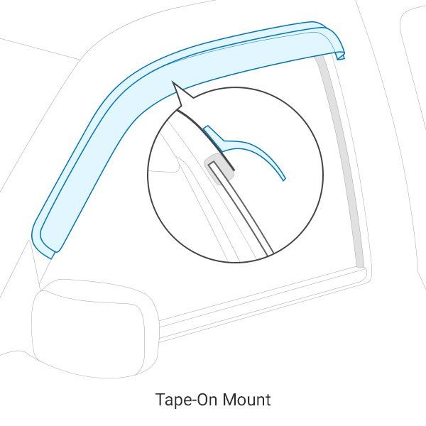 AVS® • 94539 • Tape-On Ventvisor • Rain Deflectors • Nissan Xterra 05-15