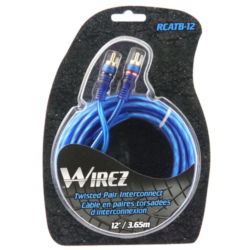 RCA TWISTED BLUE CABLE 12`