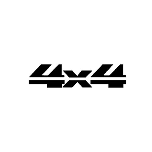 RT RT80361 - (Pair) Black Vinyl Decal Logo 4X4 - 16" x 4"