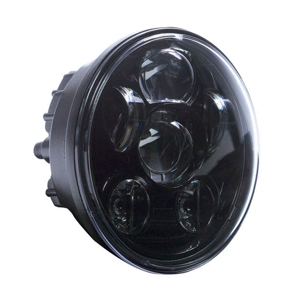Saddle Tramp BC-562B - Round Motorcycle Headlights with Black Face 5.6 Inch
