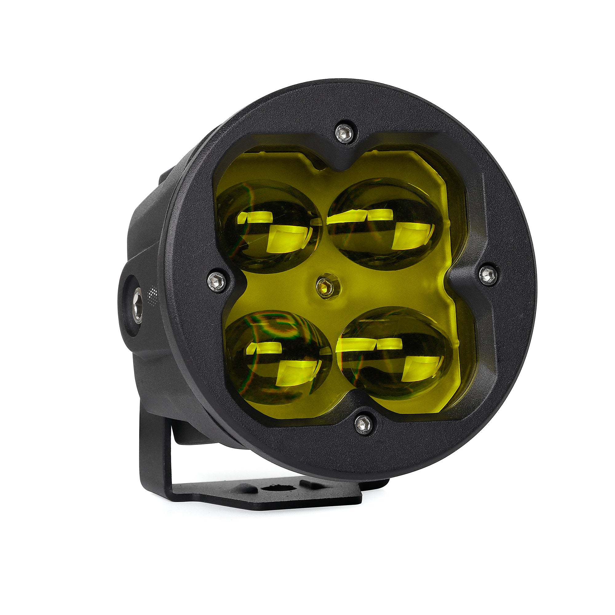 CLD CLDPRFGY - 3" Street Legal LED Pod Light - Auxiliary Round Fog Light w/Yellow Lens (620 Lumens)