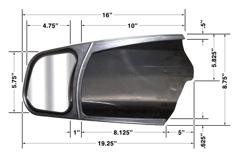 CIPA Driver and Passenger Side Towing Mirrors Extension Set Toyota Tundra 07-15