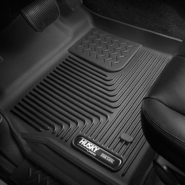 Husky Liners® • 53341 • X-Act Contour • Floor Liners • Black • First Row • Ford F-150 15-23 (SuperCab,SuperCrew Cab) / Lightning 22-23