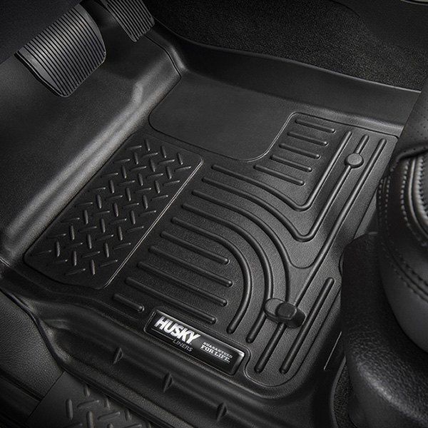 Husky Liners® • 95681 • WeatherBeater • Floor Liners • Black • First & Second Row • Jeep Compass 17-22