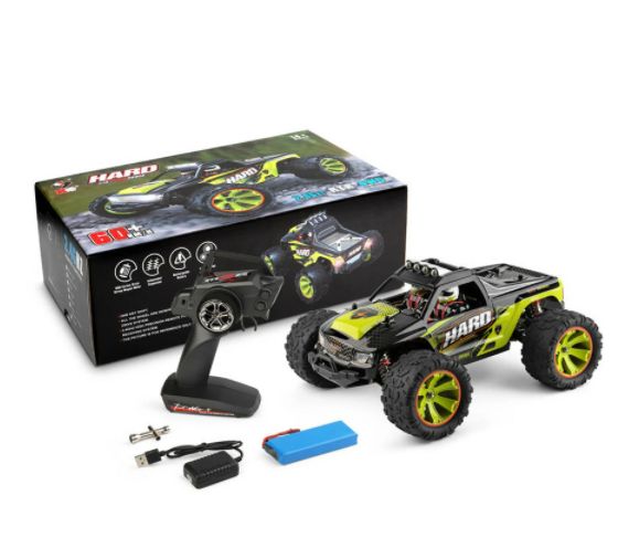 Huina 144002 - Black & Green Electric RC 4WD Bigfoot Truck 2.4Ghz speed up to 60km/h
