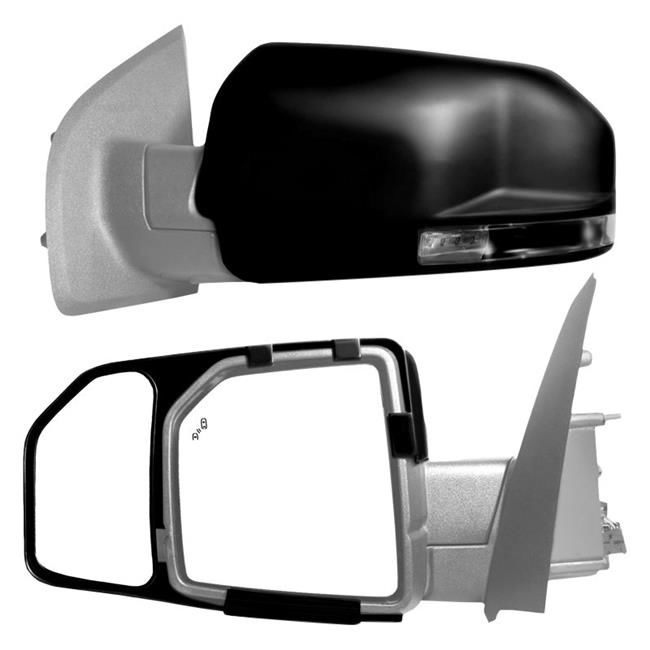 K-Source 81850 - (Pair) Snap N Zap Towing Mirror for Ford F150 15-20