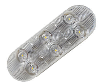 Unibond LED2238H-6C - Back-Up Oval Heated Lamp with 6 Clear LED
