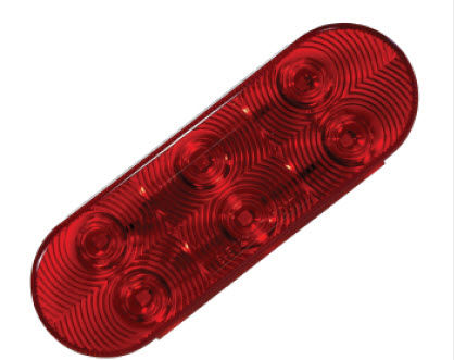 Unibond LED2238H-6R - Oval Red 6 LED Heated Stop/Turn/Tail Lamp