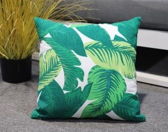 MOSS MOSS-0913FV - GREEN BACKROUND printed decorative cushion 11"x 20"