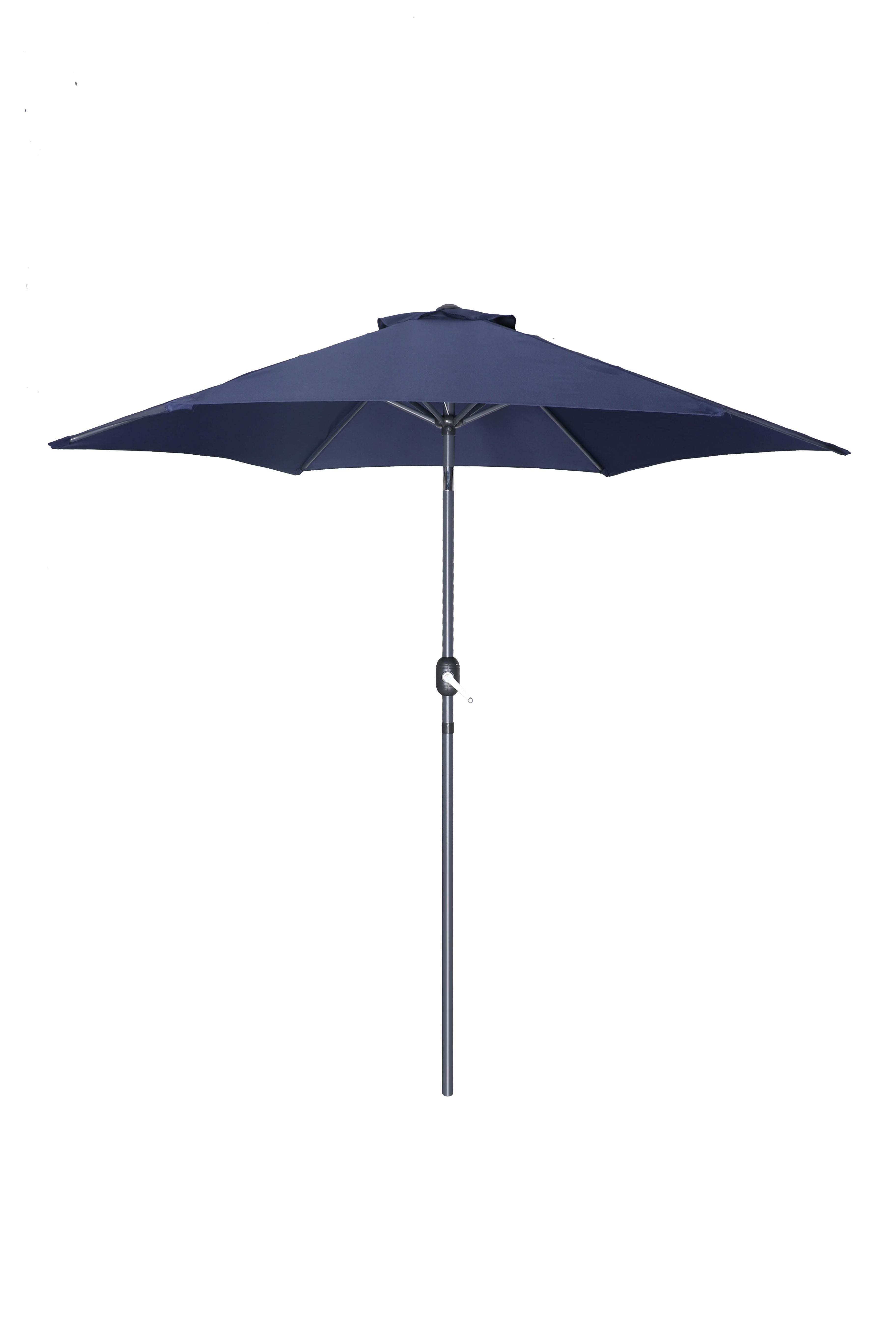 PatioZone 9' Tilting Market Umbrella (Cover Incl.) in UV-Protected Polyester (MOSS-T1204NB) - Nautical Blue