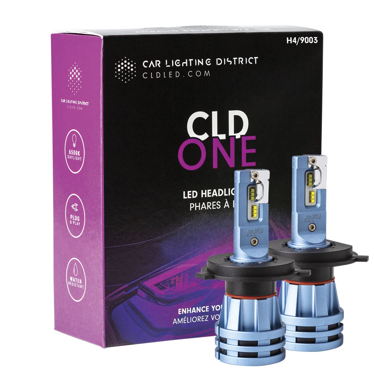 CLD CLDOEH4 - CLD ONE H4 LED Conversion Kit 6500K (2)