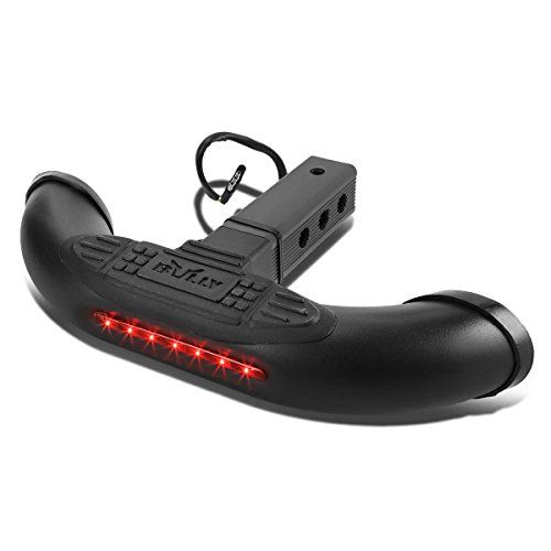 Pilot BBS-1104L - Black Bull Hitch Receiver Utility Step with LED Brake lightfor 2" Receivers