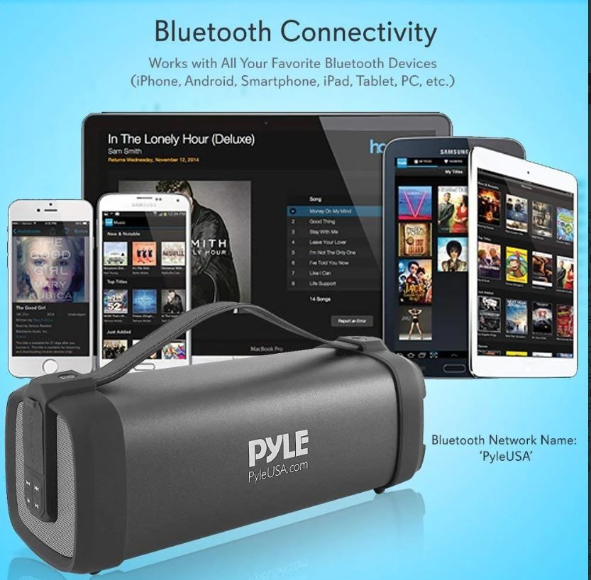 Pyle PBMSQG5 - Wireless Portable Bluetooth Stereo Speaker