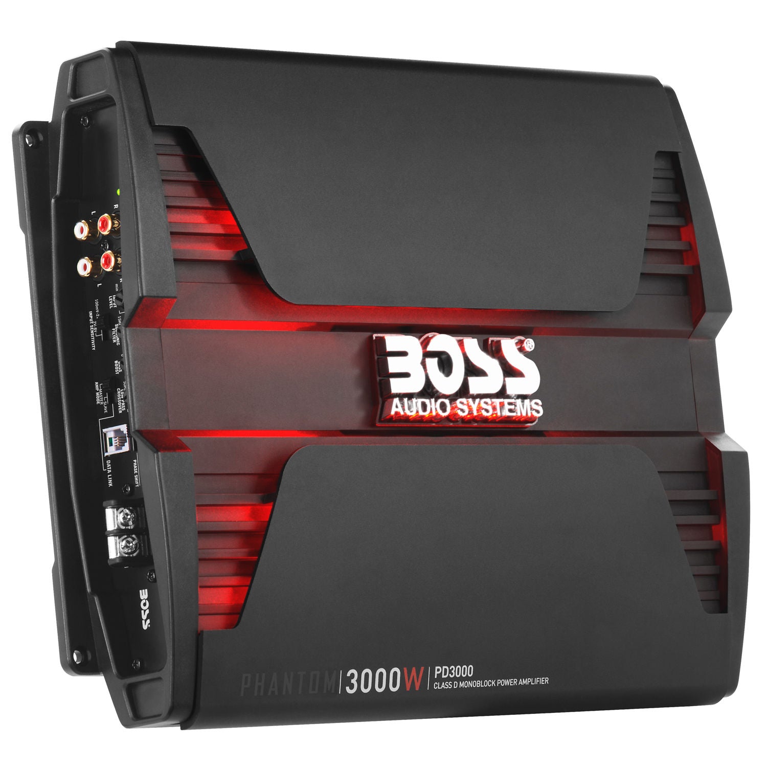 Boss PD3000 - Phantom MODEL 3000W High Output Monoblock, Class D Amplifier Dim:13"L 10.31"W 2.25"H