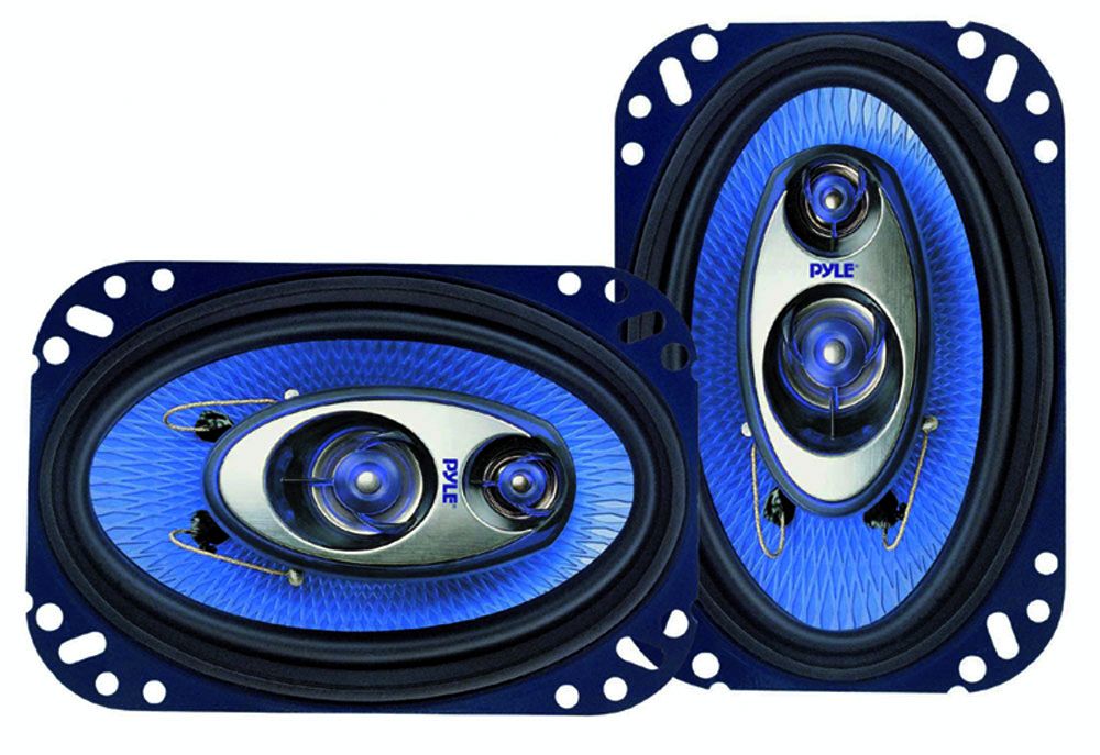 Pyle PL463BL Set of 2 Speakers 4" x 6" 3-way 120W RMS 240W Max.