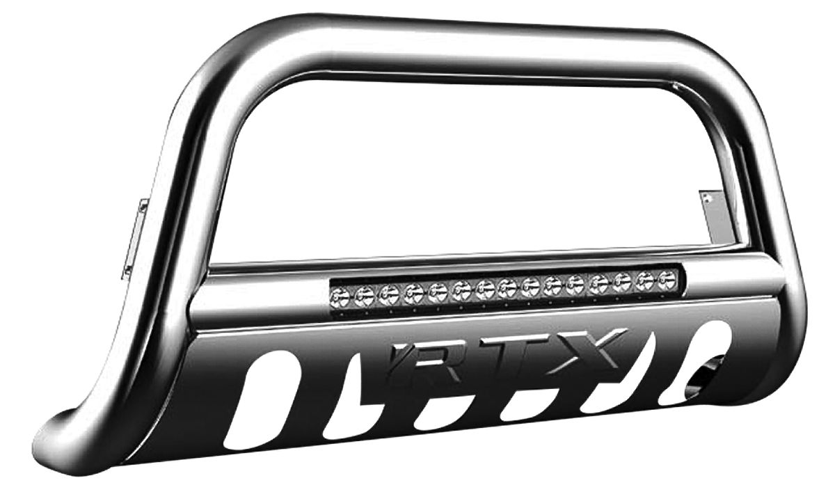 RTX RTX23003 - Stainless Steel Bull Bars With LED Chevy Silverado/Sierra 2500/3500 14-18