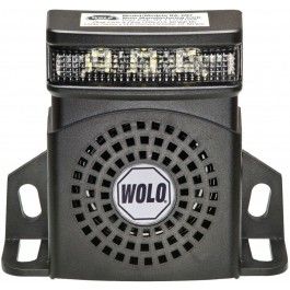 Wolo BA-1697WN - PRO-TEC PLUS Serie, Heavy-Duty White Noise Back-Up Alarm With Flashing LED Light