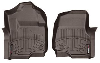 Weathertech® • 4710121 • FloorLiner • Molded Floor Liners • Cocoa • First Row • Ford F-250 Super Duty 17-22