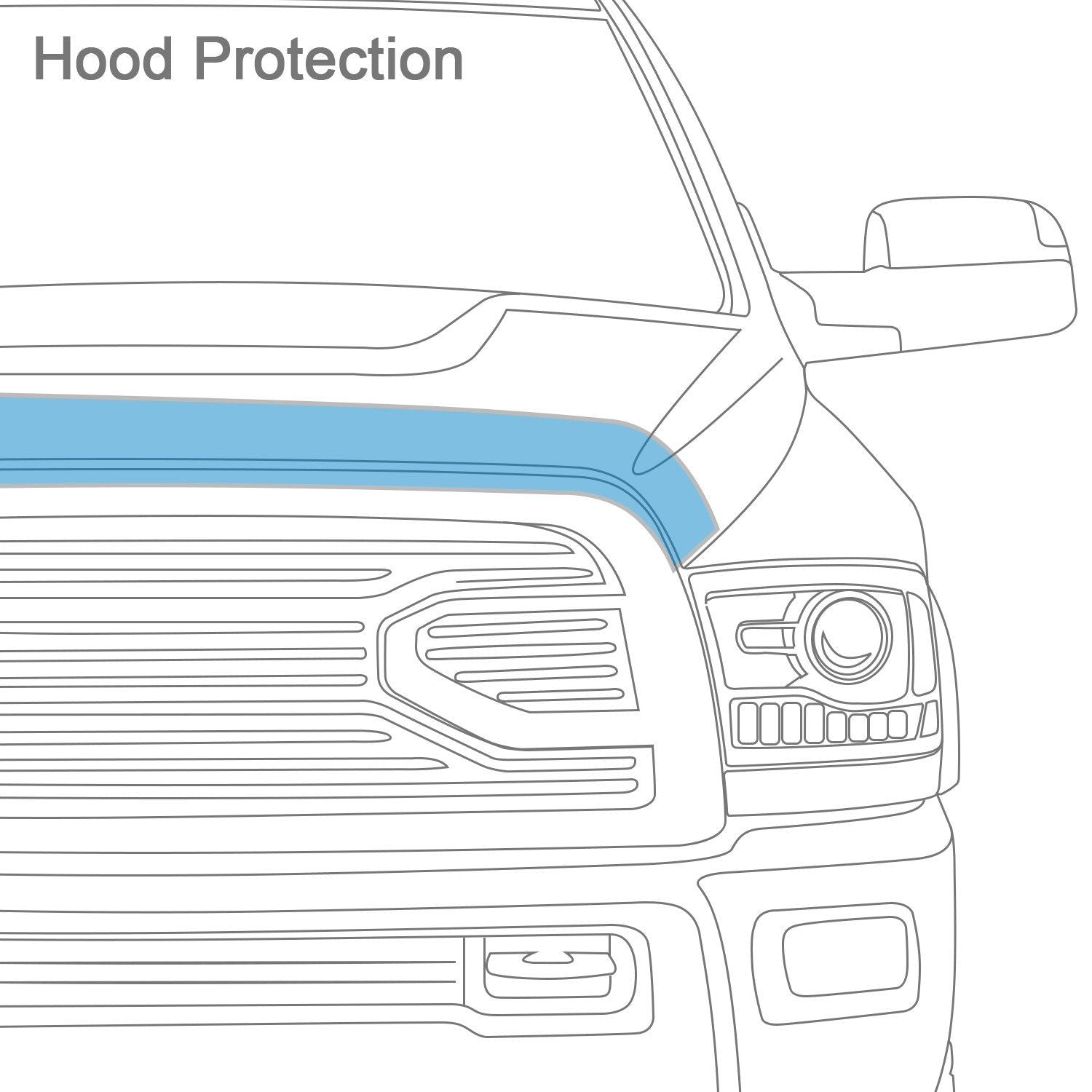 AVS® • 20734 • Carflector • Dark Smoke Hood Shield • Nissan Sentra 13-15