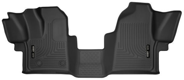 Husky Liners® • 53481 • X-Act Contour • Floor Liners • Black • Front • Ford Transit 150, 250, 350, 350 HD 15-21