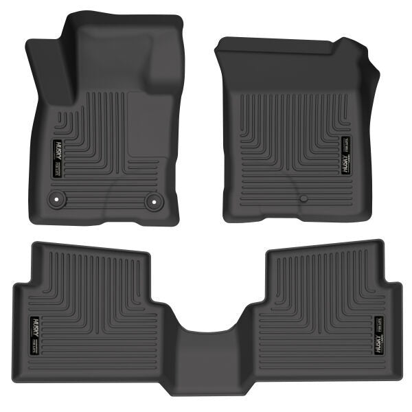 Husky Liners® • 95051 • WeatherBeater • Floor Liners • Black • First & 2nd row • Ford Maverick 2022