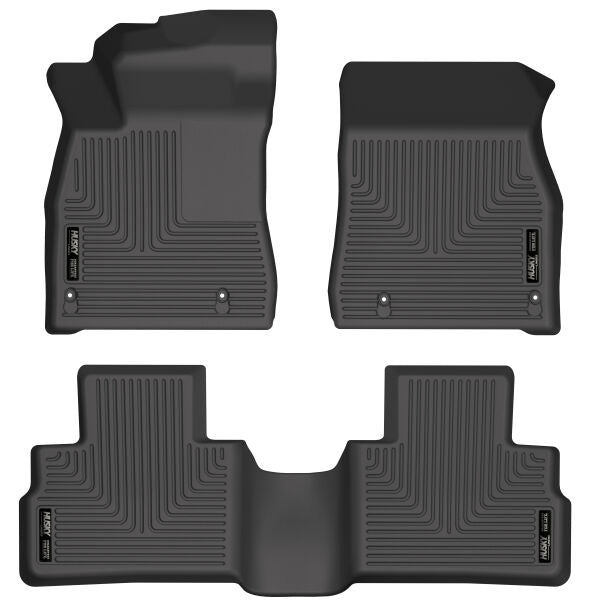 Husky Liners® • 95061 • WeatherBeater • Floor Liners • Black • Front & 2nd row • Nissan Sentra 20-22