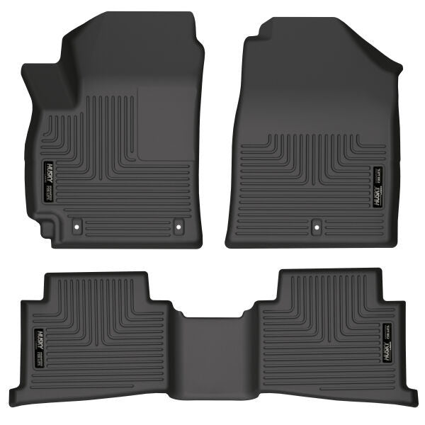 Husky Liners® • 96711 • WeatherBeater • Floor Liners • Black • Front & 2nd row • Lincoln Corsair 20-22