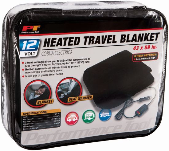 Performance Tools W6049 - 12V Heated Travel Blanket